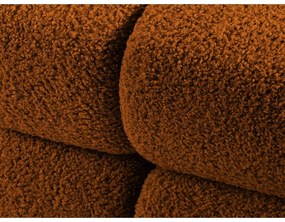 Oranžový modul pohovky z textílie bouclé (pravý roh) Bellis – Micadoni Home