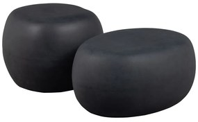 Antracitový okrúhly konferenčný stolík ø 50 cm Pebble – vtwonen
