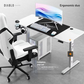 Výškovo nastaviteľný stôl Diablo X-Tensio 1400 biely