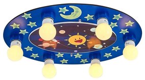 Detské stropné svietidlo LUCCA 6xE27/24W/230V modré