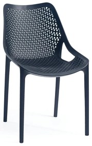 Čierna plastová záhradná stolička Bilros - Rojaplast