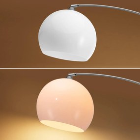 InternetovaZahrada Dizajnová oblúková stojanová lampa s mramorovou základňou - nastaviteľná 190 - 200 cm