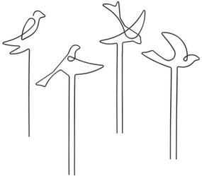 Kovová podpera rastlín 4 ks Bird – Esschert Design