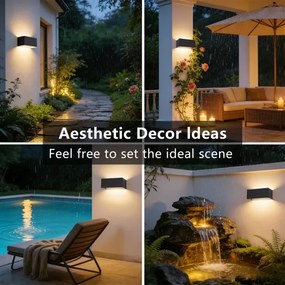 Brilagi - LED vonkajšie nástenné svietidlo DONNANI LED/7W/230V 20 cm čierne IP44