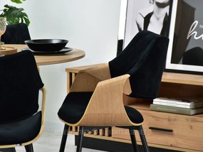 Stolička Rolf K (dub čierny + čierna). Akcia -31%. Vlastná spoľahlivá doprava až k Vám domov. 1111252