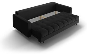 Čierna rozkladacia/s úložným priestorom pohovka 222 cm Bali – Cosmopolitan Design