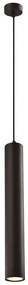 Candellux Čierny závesný luster Tubo 40cm pre žiarovku GU10 98-68125