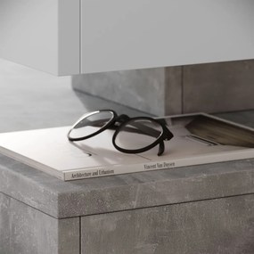 KONFERENČNÝ STOLÍK ESME S OTOČNOU PRACOVNOU DOSKOU BIELY / BETÓN