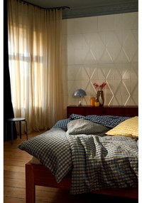 Bielo-tmavomodré krepové obliečky na jednolôžko 140x200 cm Bæk&amp;Bølge – JUNA