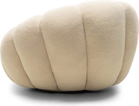 Dizajnové relaxačné kreslo VENEZIA 100 cm bouclé béžové