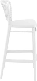 PORTOFINO BAR 75 záhradná barová stolička white