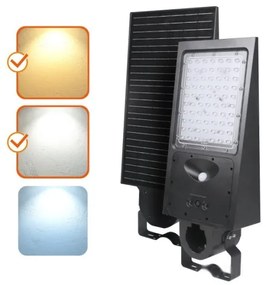 LED solárna pouličná lampa so senzorom STREET LED/30W/9,6V 3000/4000K 6000 mAh IP65