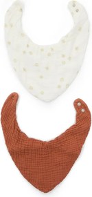 Krémové/v terakotovej farbe bavlnené podbradníky v súprave 2 ks Olna – Kave Home