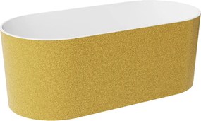Besco Voľne stojaca vaňa z liateho mramoru Lova Glam 160x74 BESCO-Farba: Biela/zlatá