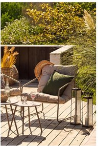 Béžová čalúnená záhradná lounge súprava pre 4 osoby Nilo – House Nordic