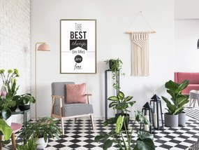 Artgeist Plagát - The Best Things in Life Are Free [Poster] Veľkosť: 20x30, Verzia: Zlatý rám