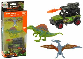 Lean Toys Zelené terénne auto – 2ks. Dinosaurov