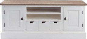 RTV skrinka Brighton 150 x 40 x 65 cm white&amp;natural