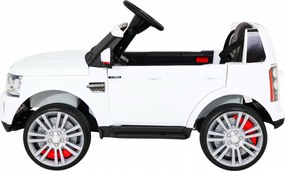Ramiz Land Rover Discovery Elektrické auto pre deti Biele SUV + diaľkové ovládanie