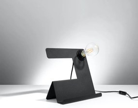 Stolná lampa Incline, čierne telo svietidla