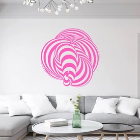 Veselá Stena Samolepka Abstraktná špirála Farba: růžová, Veľkosť: 100 x 100 cm