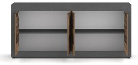 Komoda RUNEA tmavohnedá/antracit