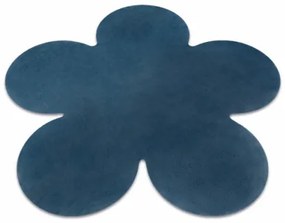 Koberec protišmykový SHAPE 3106 Kvietok Shaggy - modrý plyš