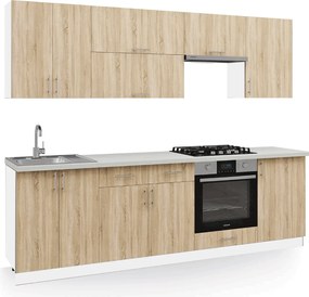 Kuchynská linka 250 FORESTA, dub sonoma-biela