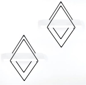 SADA 2x Nástenná polica biela