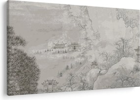 Obraz - Čínska krajina (90x60 cm)