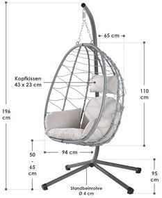 InternetovaZahrada Ratanové závesné kreslo Aria