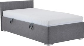 Posteľ s univerzálnym čelom Dafne 110x200 cm, holubia šedá tkanina