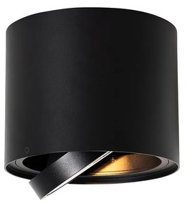 Inteligentný stropný reflektor čierny nastaviteľný vrátane Wifi GU10 111mm - Rondoo Up