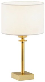 Argon 8047 - Stolná lampa ABBANO 1xE27/15W/230V mosadz/biela