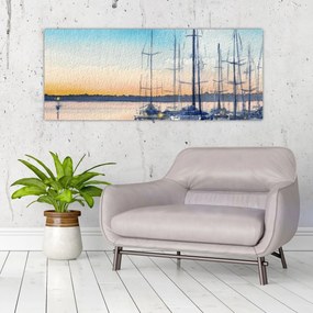 Obraz - Lodičky, aquarel (120x50 cm)