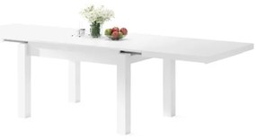 Rozkladací jedálenský stôl RALF biely pre 12 osôb
