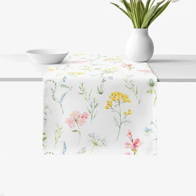 Goldea behúň na stôl 100% bavlnené plátno deluxe - kvitnúca jar 50x180 cm