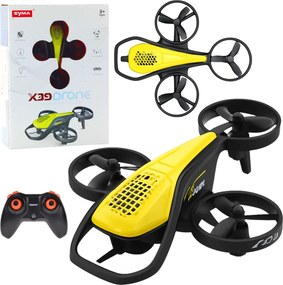 LEAN Toys Mini RC dron na diaľkové ovládanie Syma X36 štvorosý akrobacia žltý