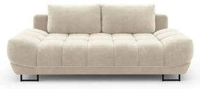 Béžová trojmiestna rozkladacia pohovka so zamatovým poťahom Windsor &amp; Co Sofas Cirrus
