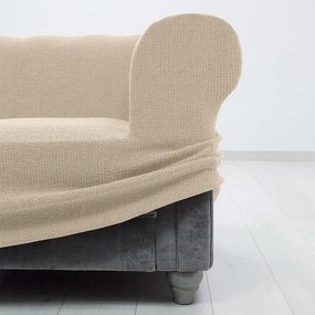 Super strečové poťahy HARMONIA smotanová dvojkreslo (š. 140 - 180 cm)
