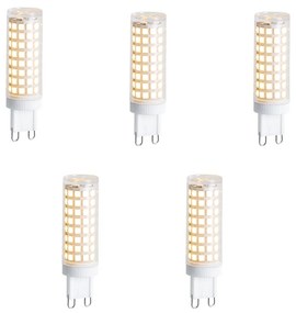 Sada 5 stmievateľných LED žiaroviek G9 5,5W 500 lm 2700K