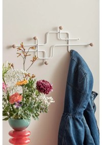 Biely kovový nástenný vešiak 60,5 cm Metro – PT LIVING