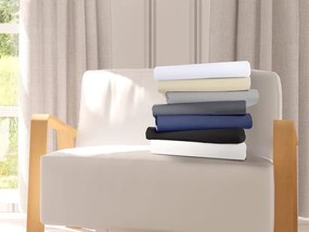 Biberna Napínacia plachta na vrchný matrac (čierna, 180 – 200 x 200 cm)  (100227070)