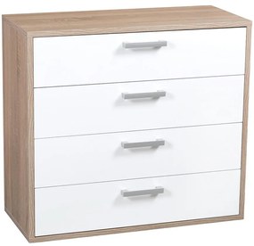Komoda DSB 4S biely/sonoma