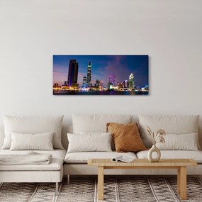 Obraz nočného mesta (120x50 cm)