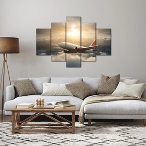 Obraz - Lietadlo v oblakoch (150x105 cm)