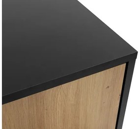 TV stolík/skrinka Oksawi 2K1D, Farby: čierna / dub artisan