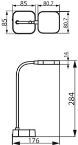 Philips - LED Stmievateľná dotyková stolná lampa ROCK LED/5W/5V 1800 mAh