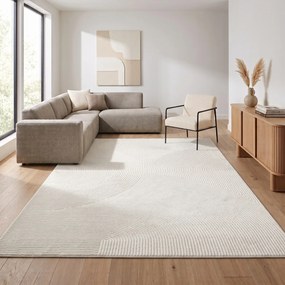 Angel Carpet, Kusový koberec Zafiro 25 Cream, 80x150, biela, kancelária