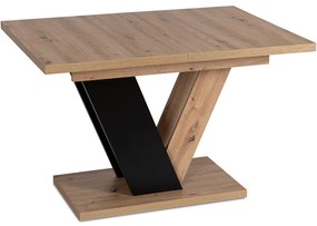 JAKS Jedálenský stôl Clark 120 cm dub artisan čierny
